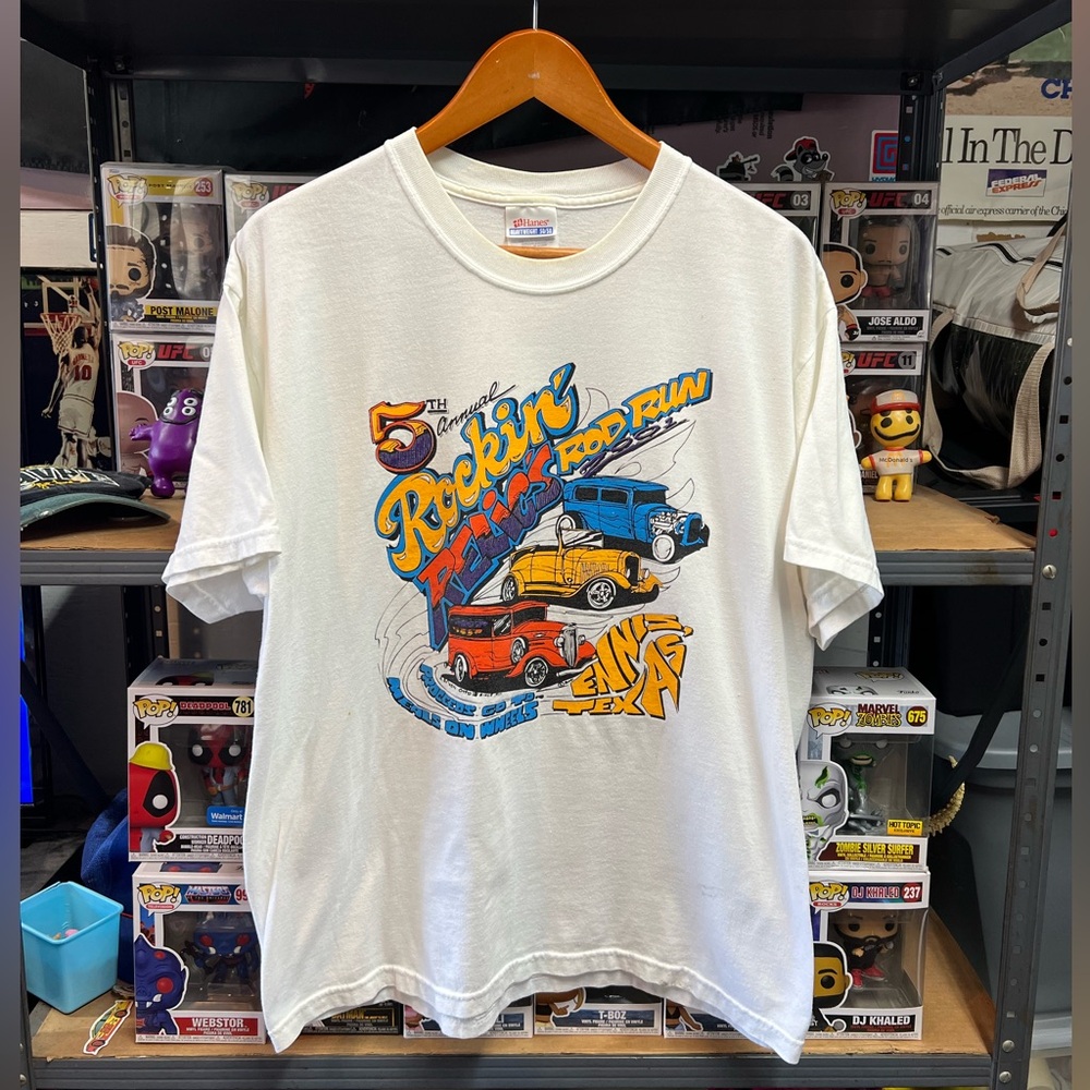 Vintage Y2K 2001 Texas Hot Rod Double Sided Tee